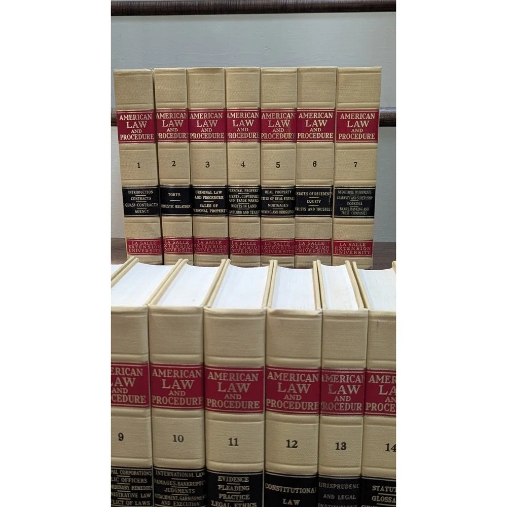 Complete Set American Law & Procedure La Salle Extension University 1962 Vo 1-14